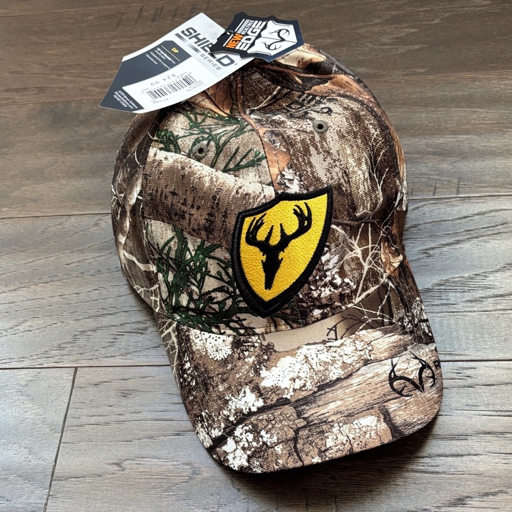 Realtree New Edge Shield Series,S3 antimicrobial,velcro,embroidered, camo hat